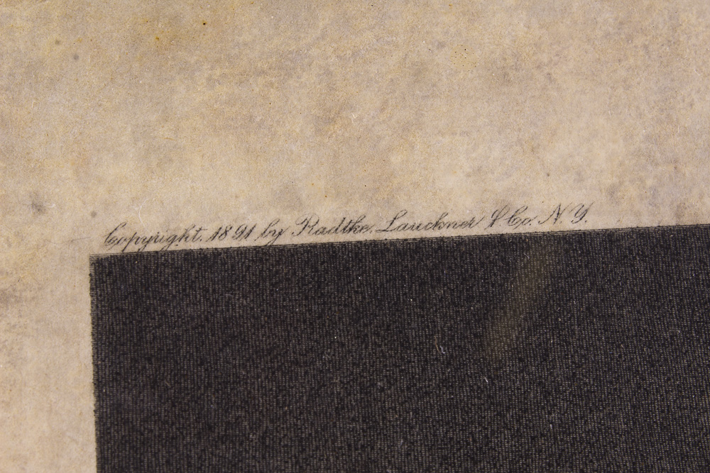 Loen Moran and Charles Schlecht Signed  Etching Portrait of Gentleman