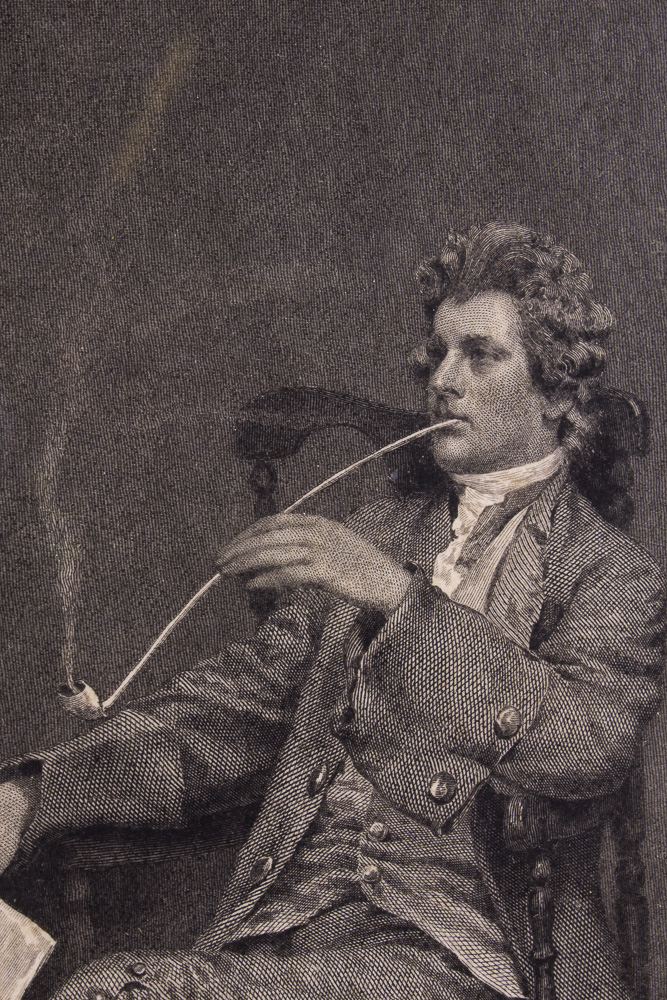 Loen Moran and Charles Schlecht Signed  Etching Portrait of Gentleman