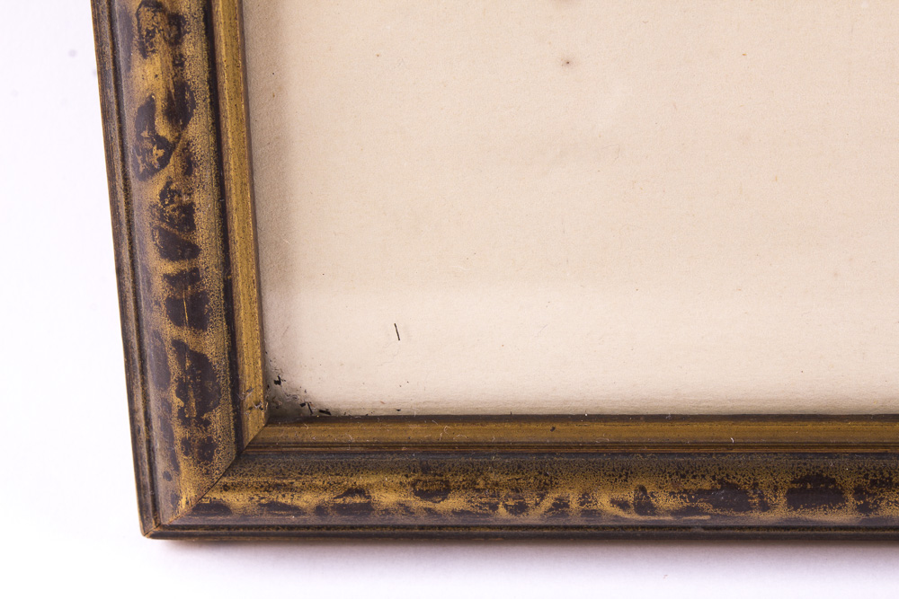 Colored Etching of Door With a Knight Statue