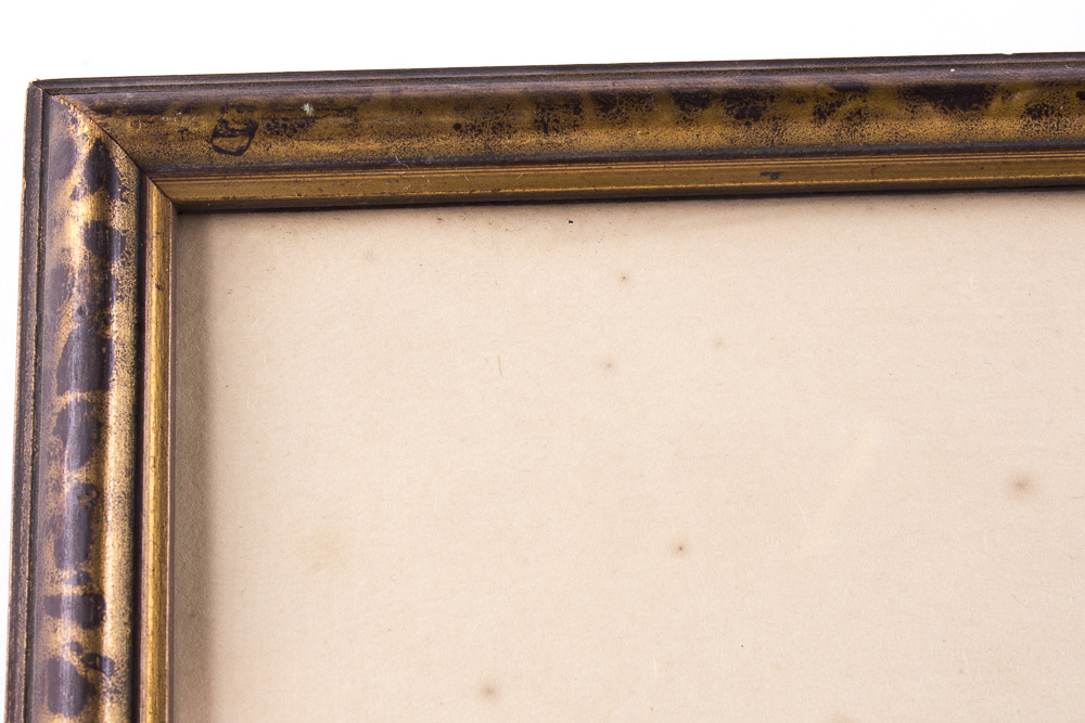 Colored Etching of Door With a Knight Statue