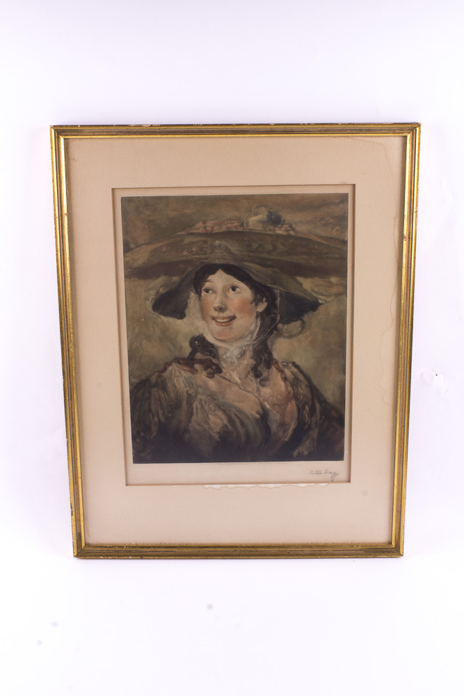 Signed Portrait Etching