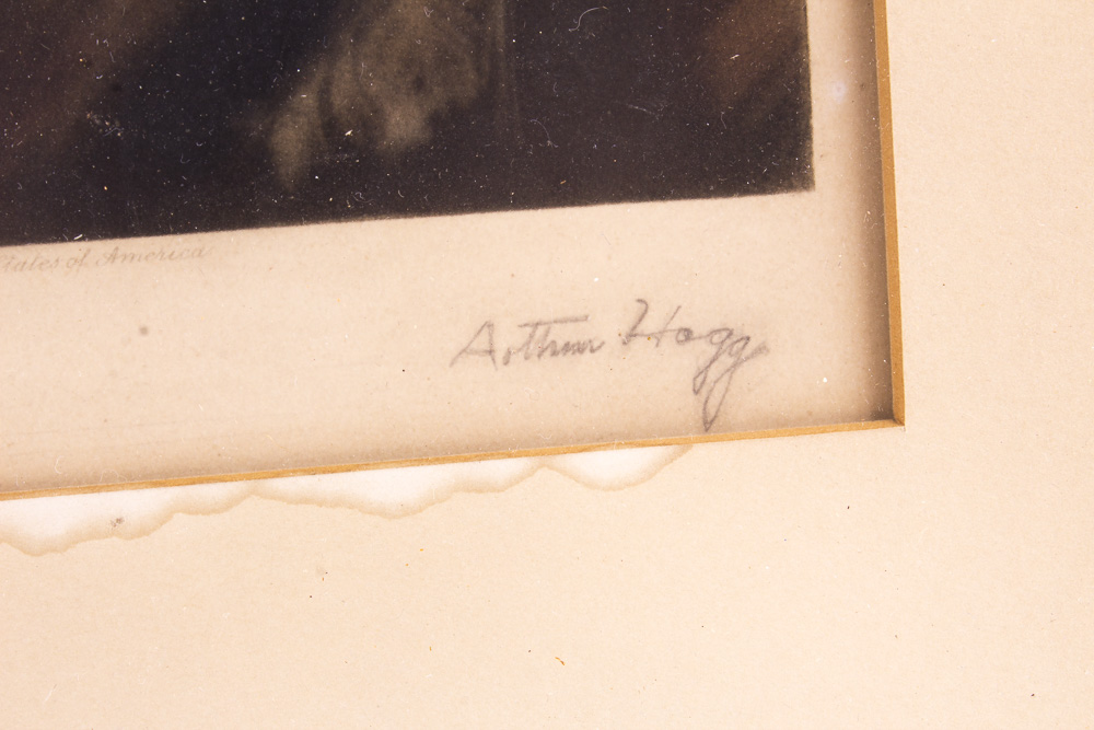 Signed Portrait Etching