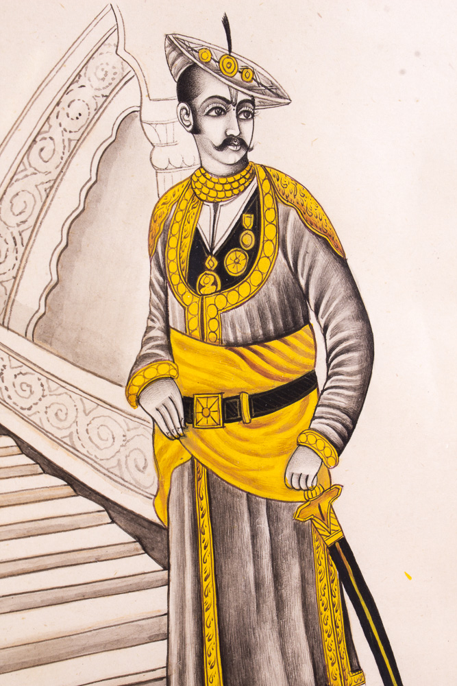 Pair of Acrylic on Paper Middle Eastern Men Framed Art