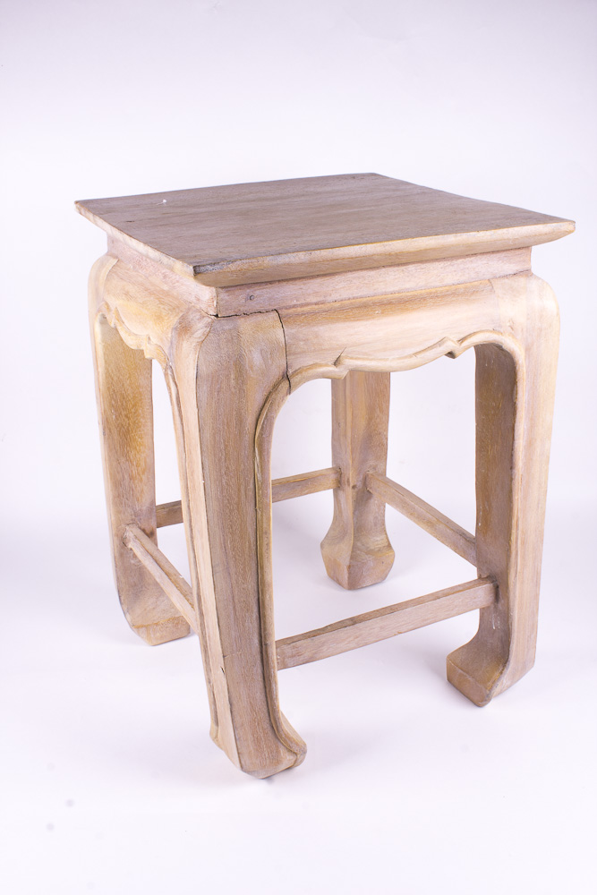 Bleached Wood Side Table