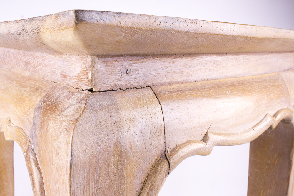 Bleached Wood Side Table