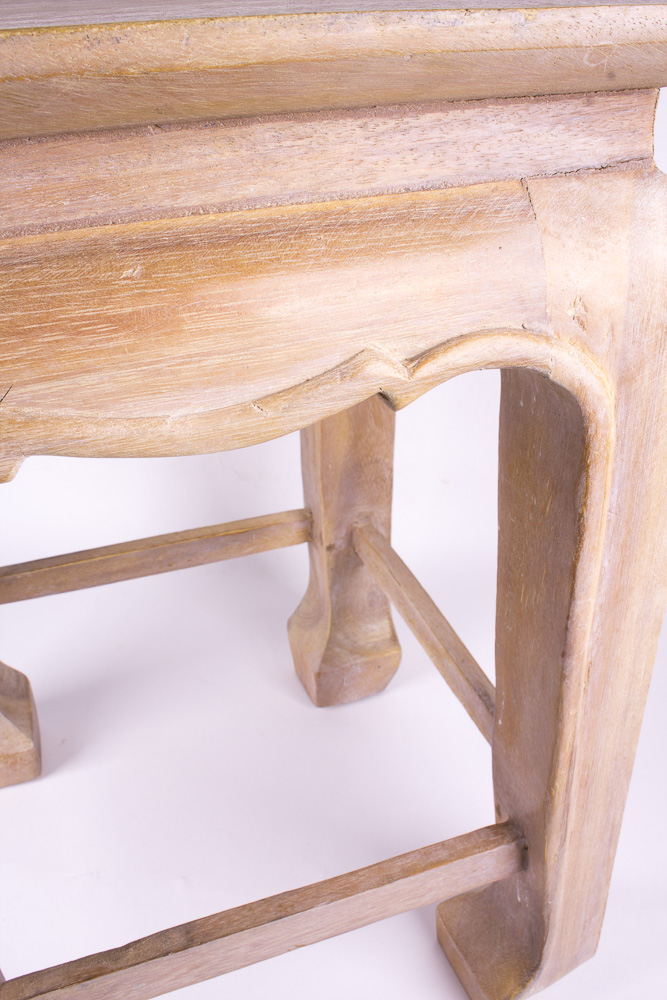 Bleached Wood Side Table