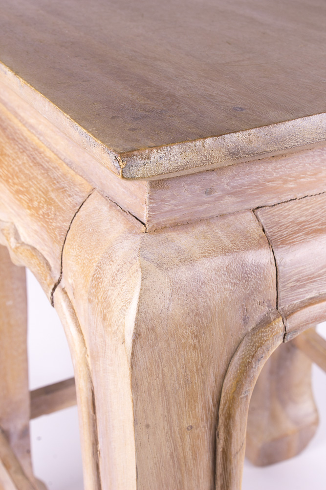 Bleached Wood Side Table