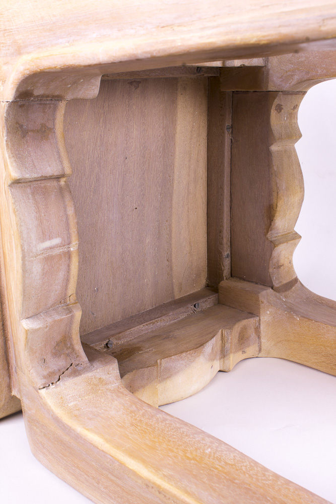 Bleached Wood Side Table