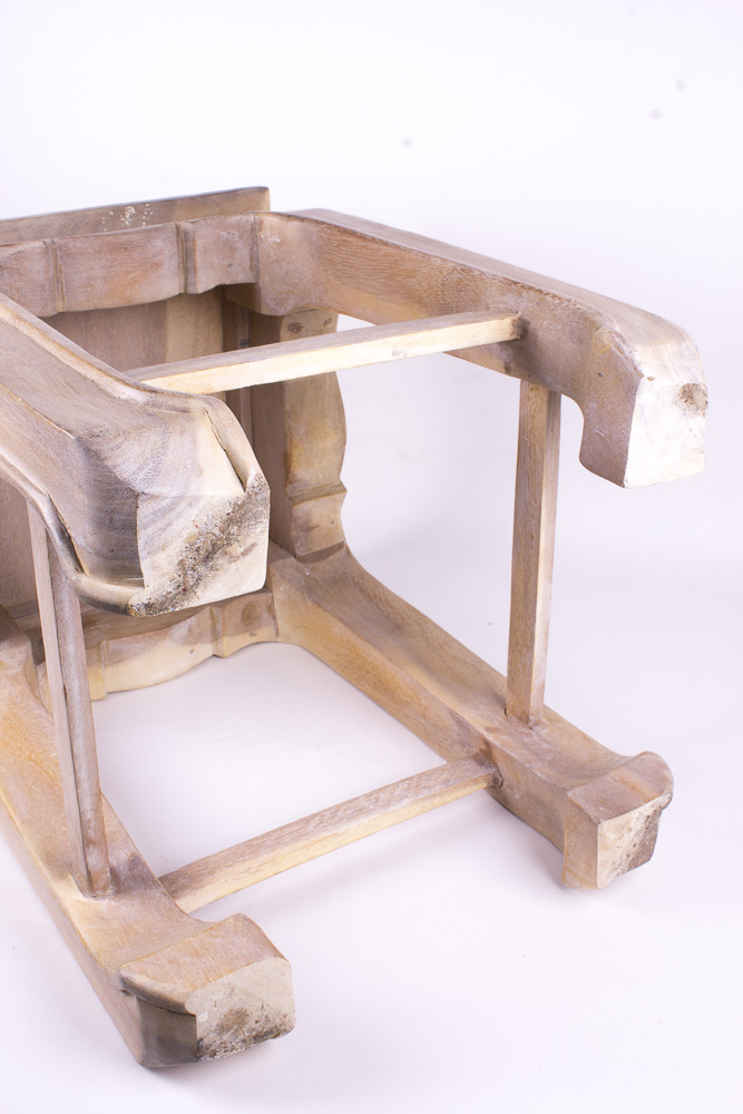 Bleached Wood Side Table