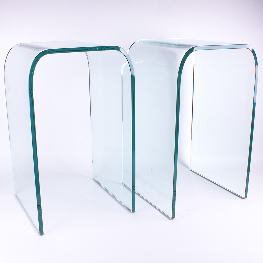 Pair of Glass Accent Tables