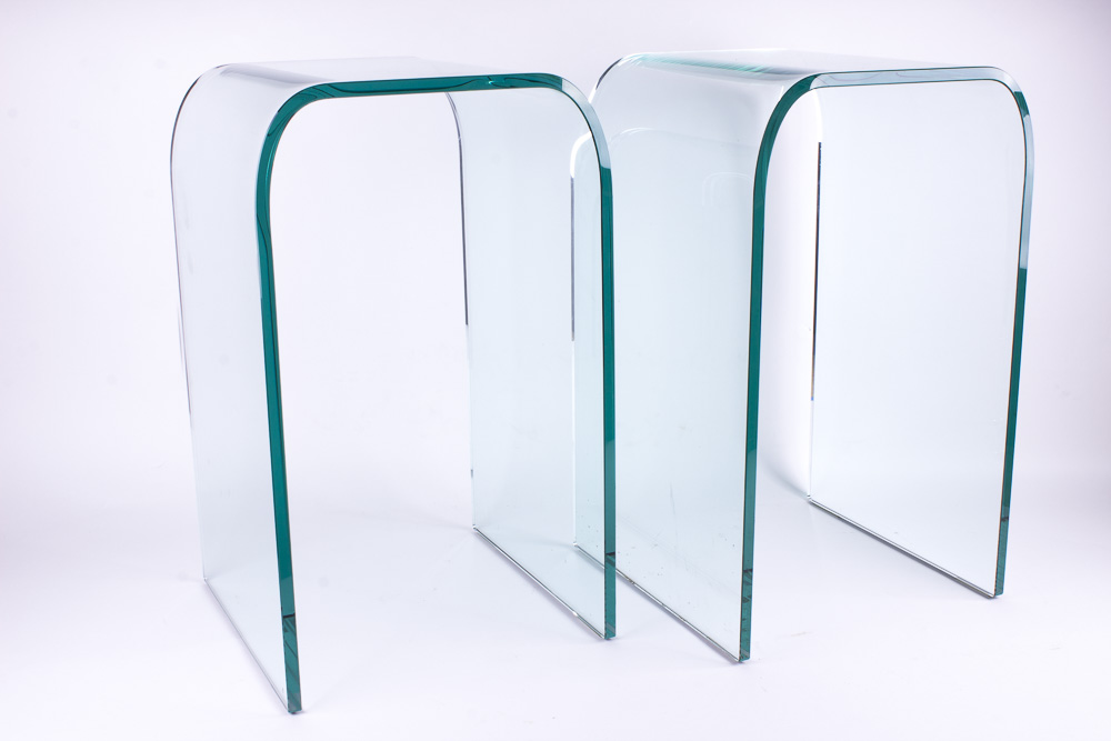 Pair of Glass Accent Tables
