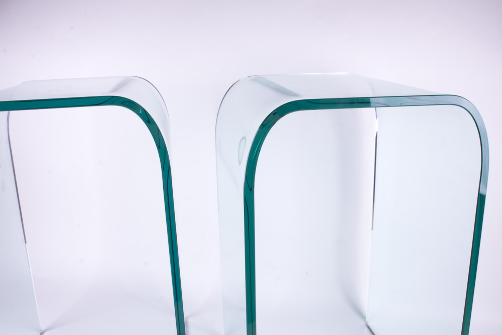 Pair of Glass Accent Tables