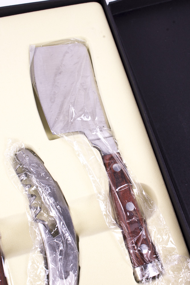 Wine and Cheese Stainless Steel Serving Set