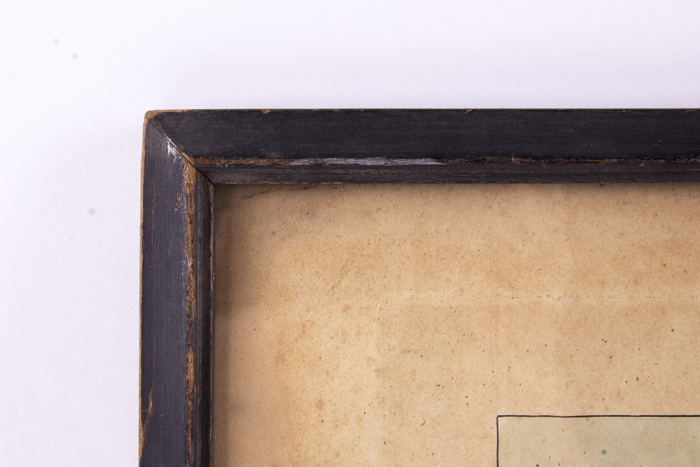 Antique Framed Hand Colored Etching