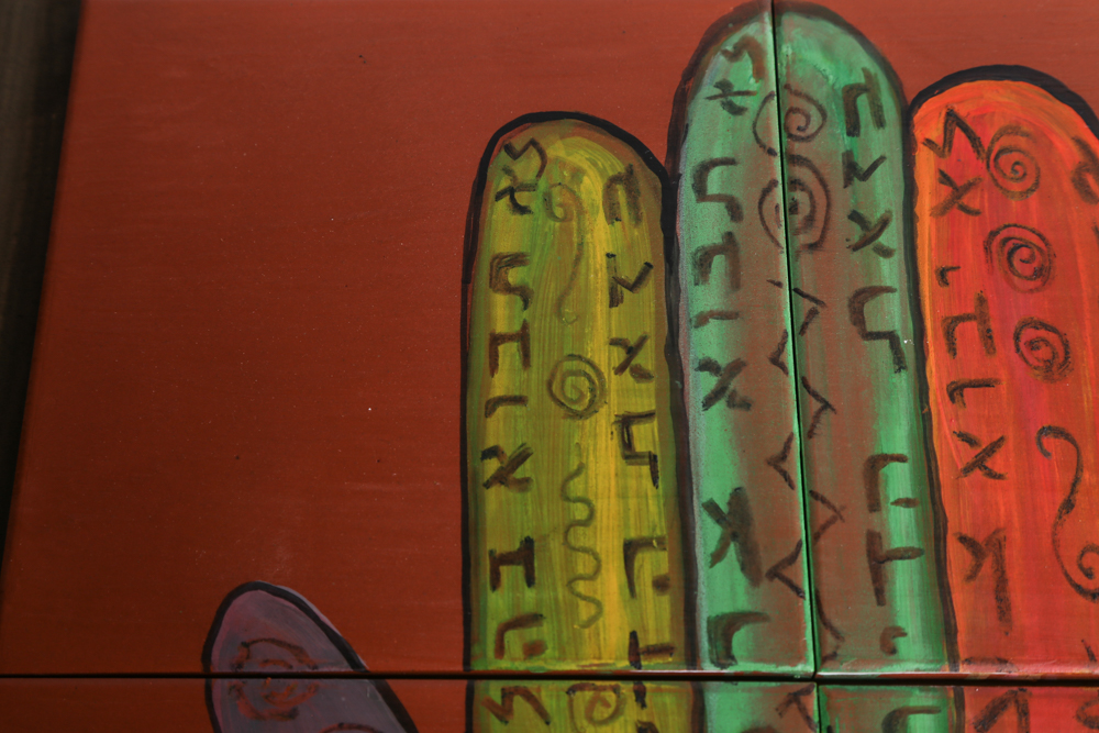 E.L. Kaim Ceramic Tile Painting