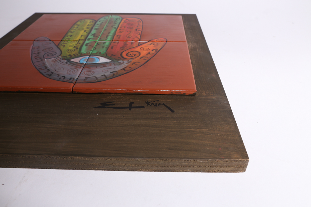 E.L. Kaim Ceramic Tile Painting