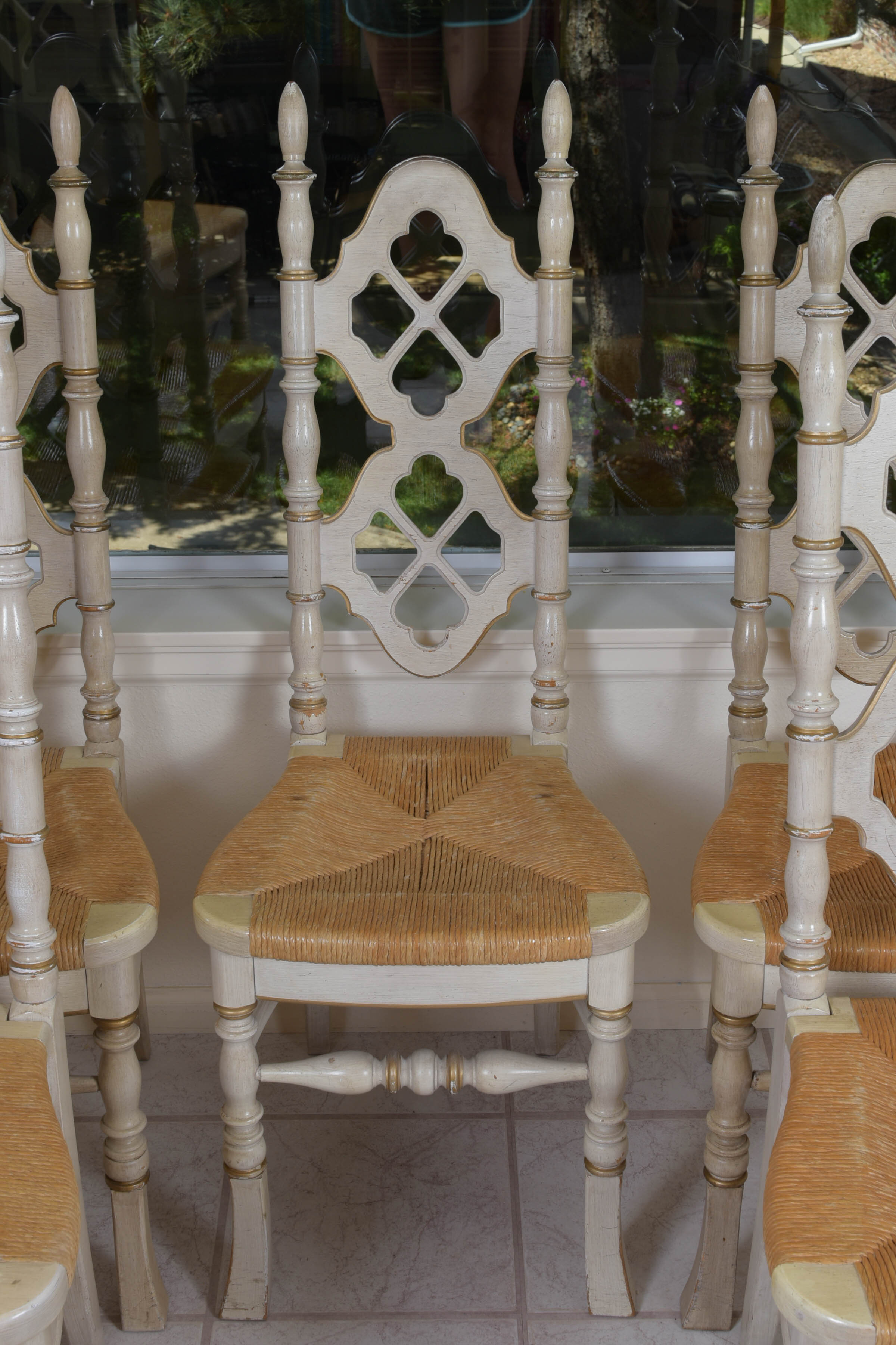 Diamond Back Rush Seat Dining Chairs