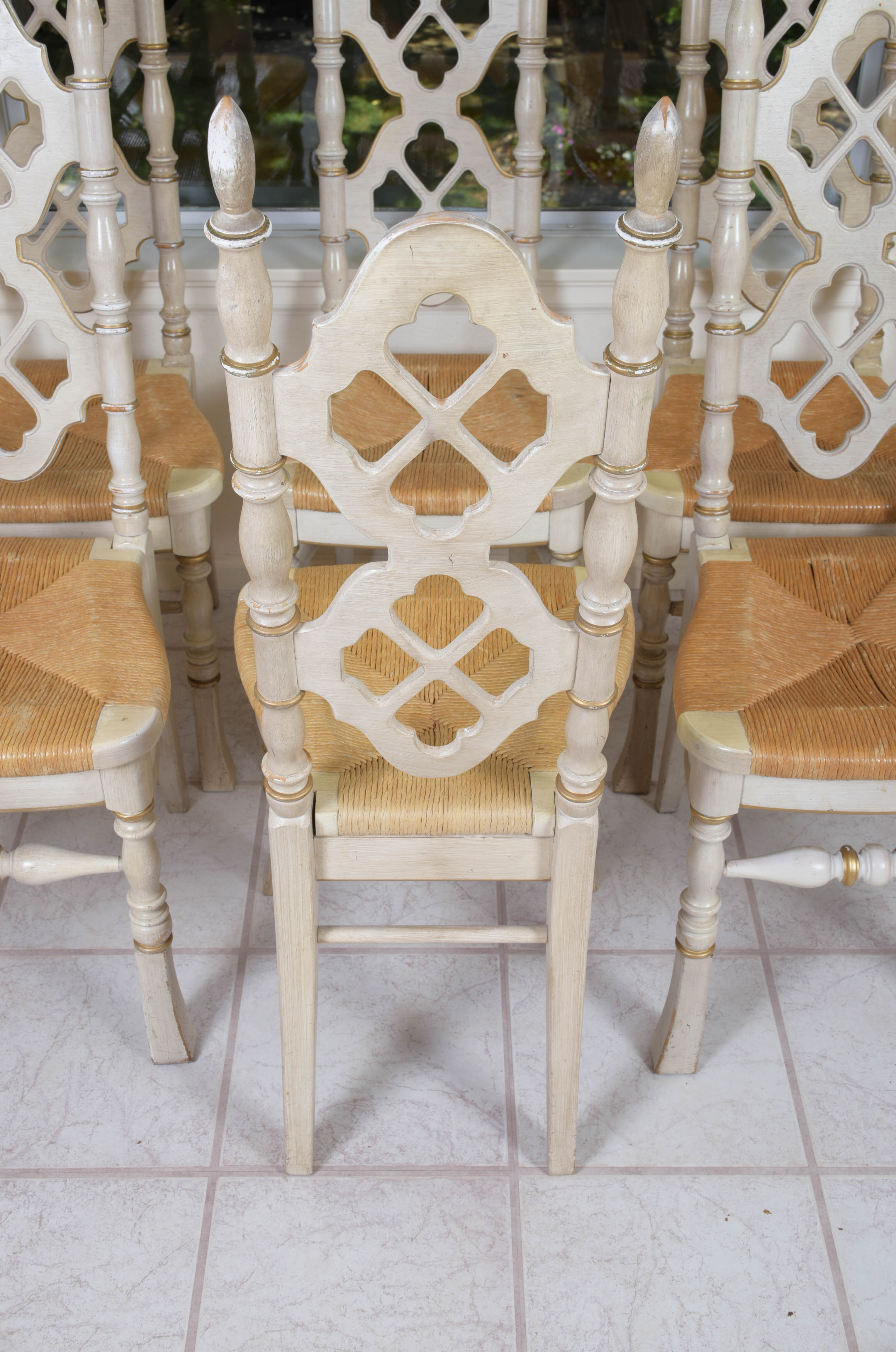 Diamond Back Rush Seat Dining Chairs