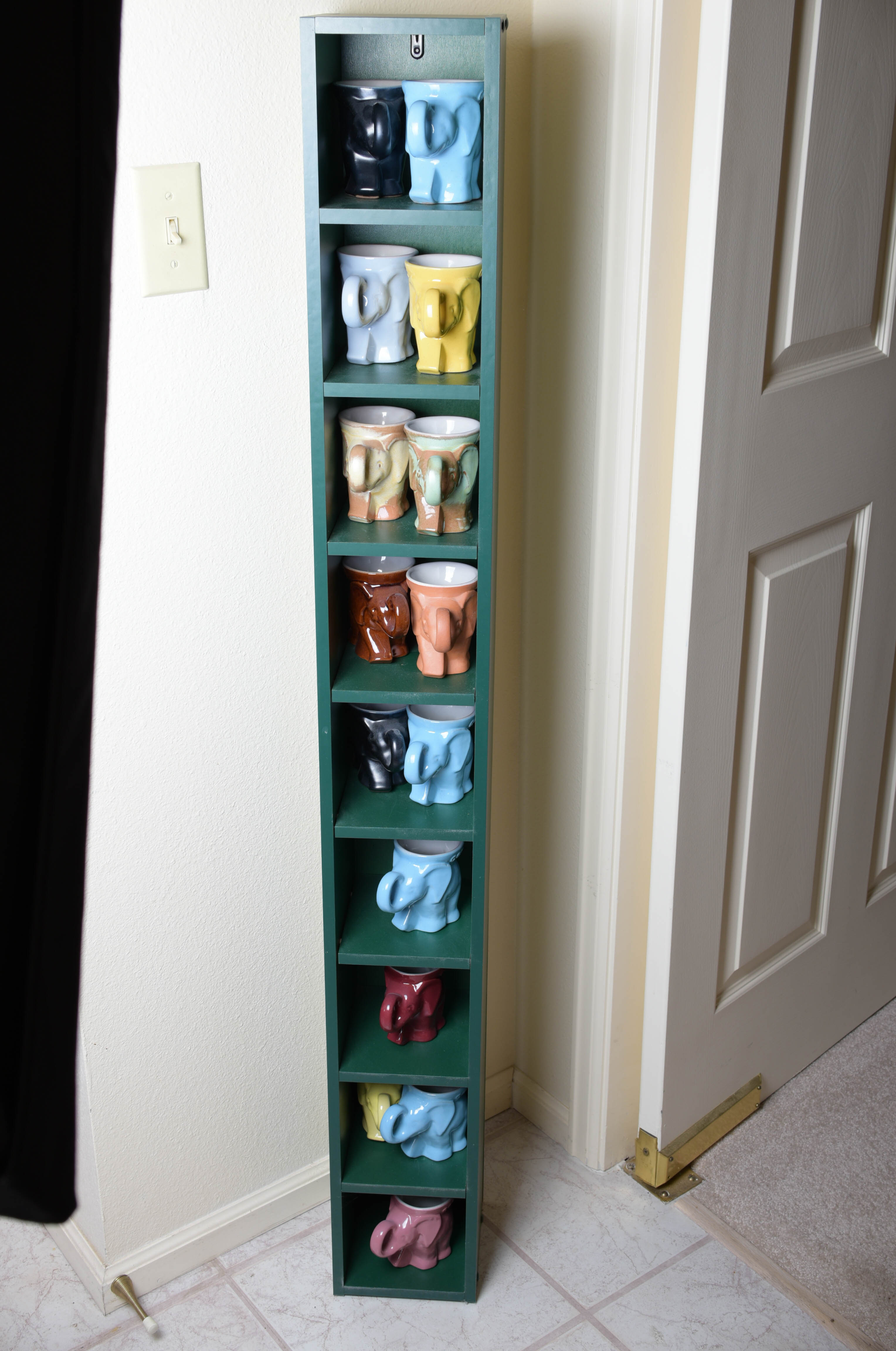 A Set of Vintage Frankoma GOP Mugs and Display Shelf