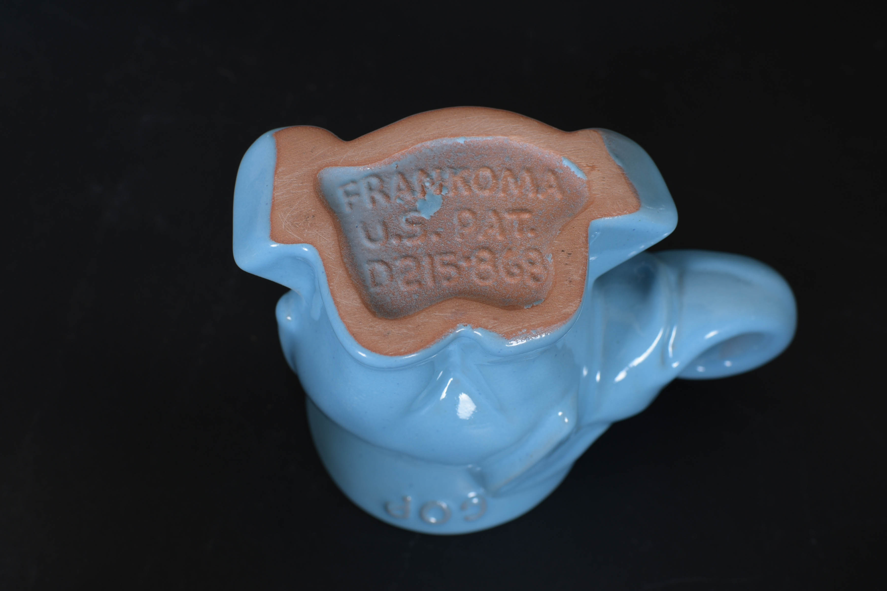 A Set of Vintage Frankoma GOP Mugs and Display Shelf