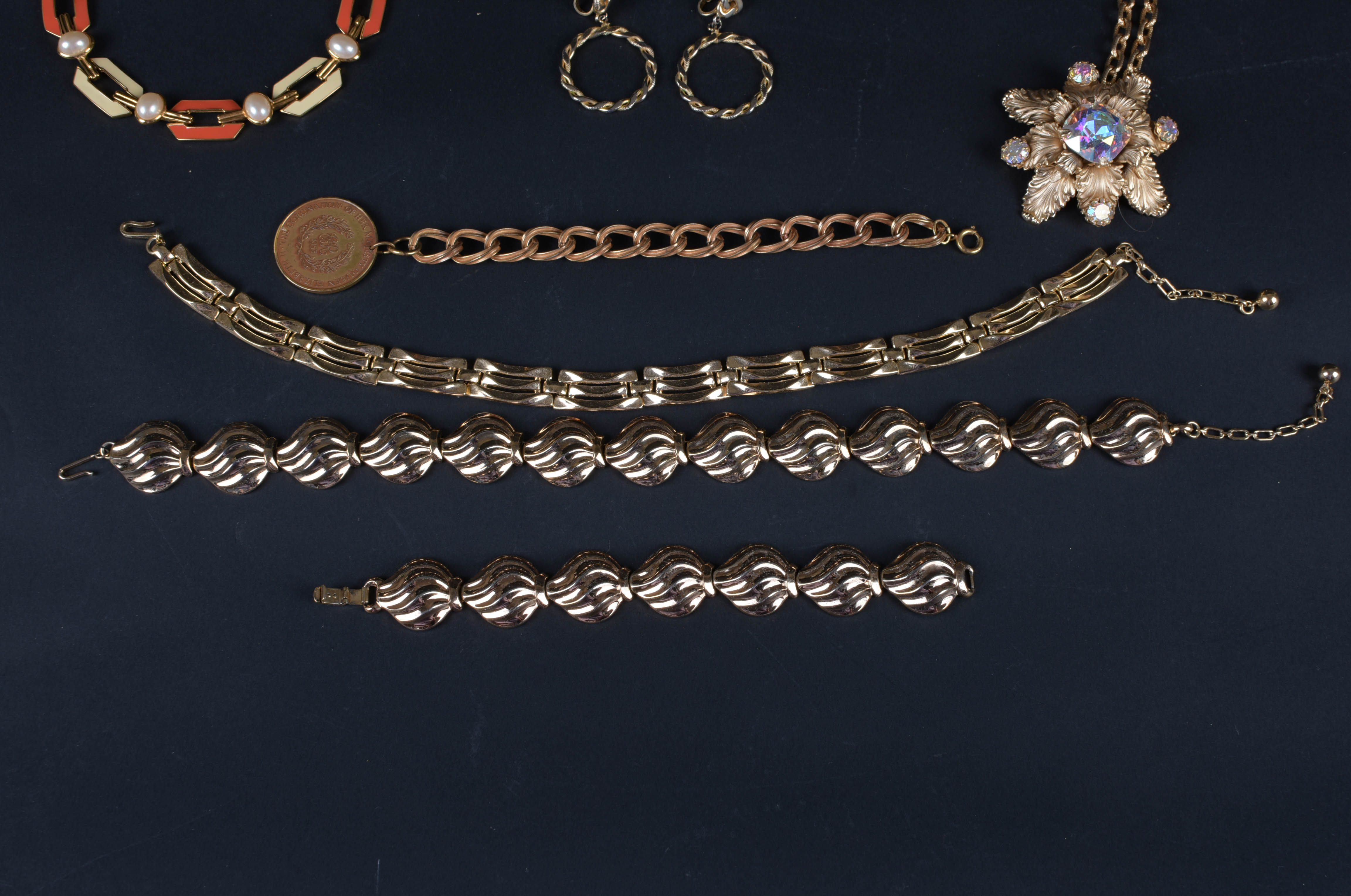 Group of Gold-Tone Costume Jewelry