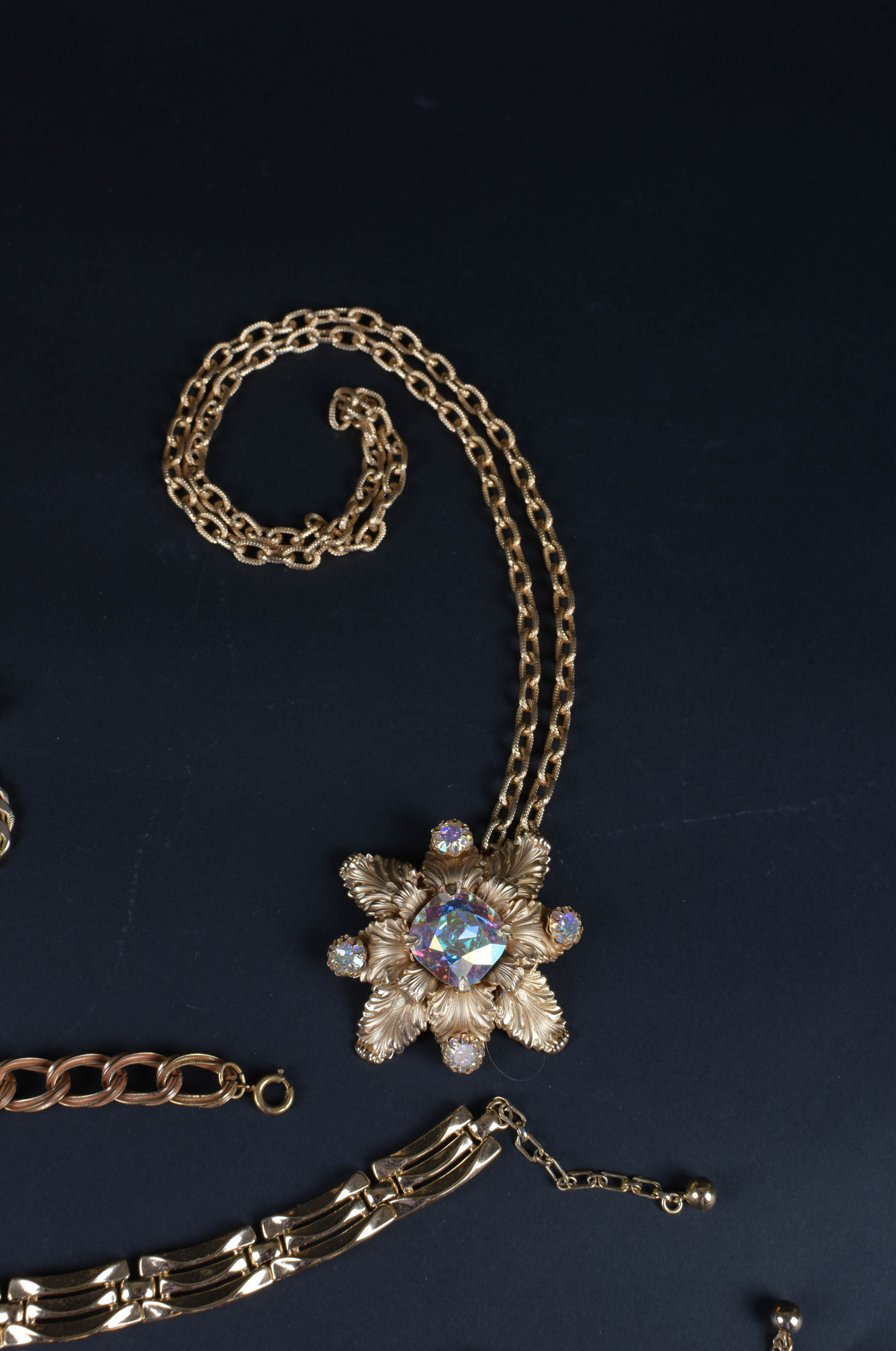 Group of Gold-Tone Costume Jewelry
