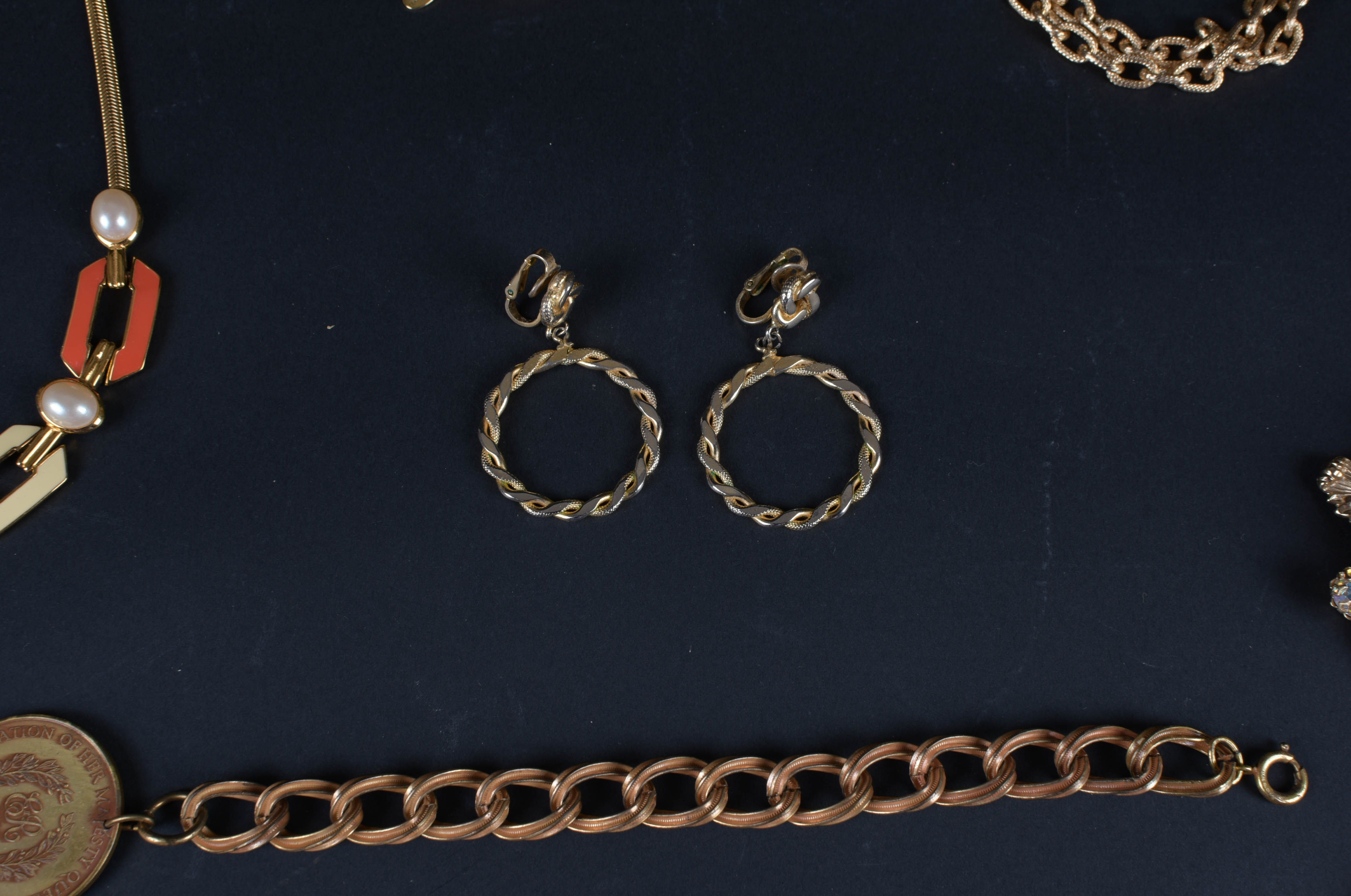 Group of Gold-Tone Costume Jewelry