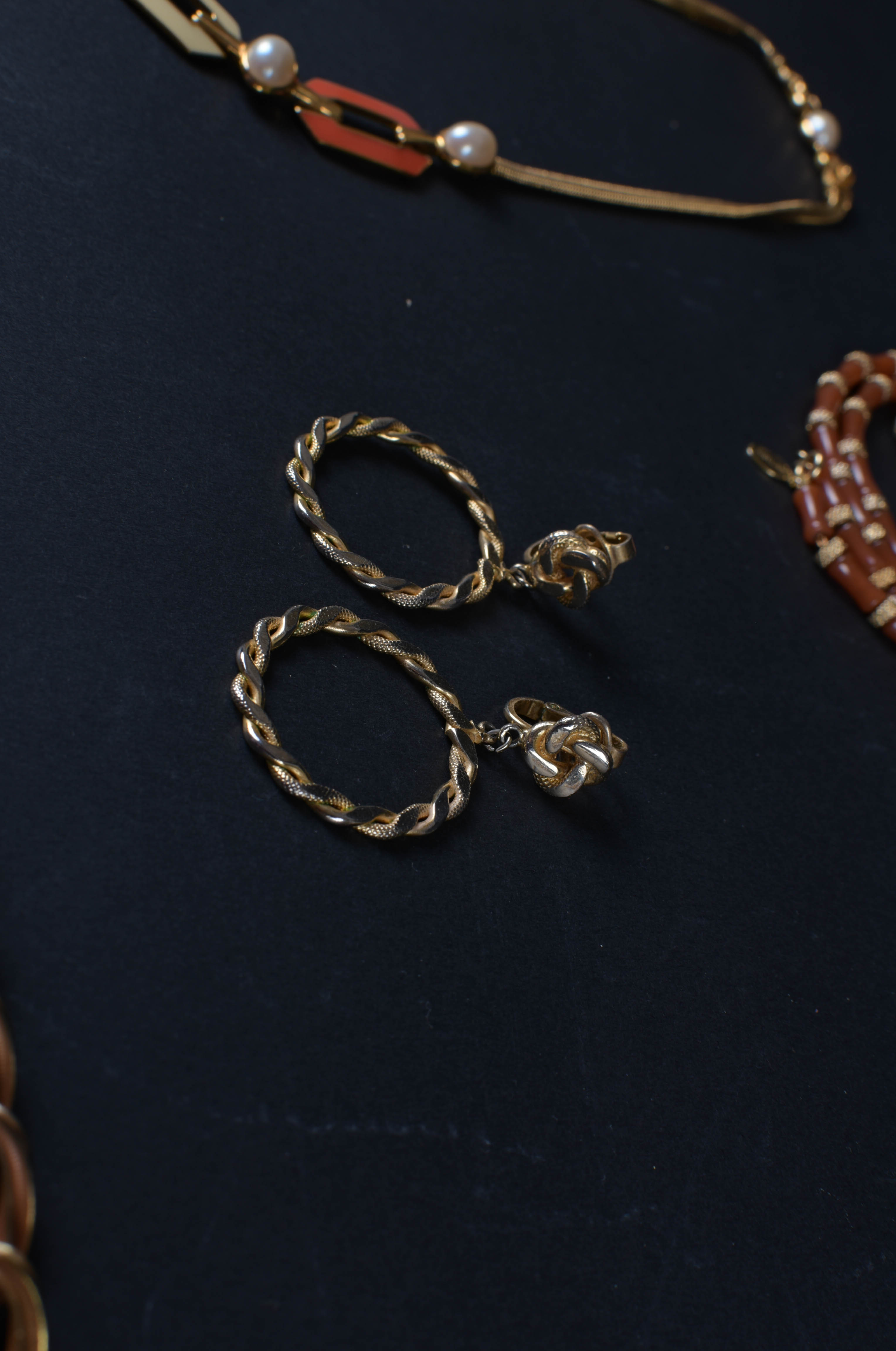 Group of Gold-Tone Costume Jewelry