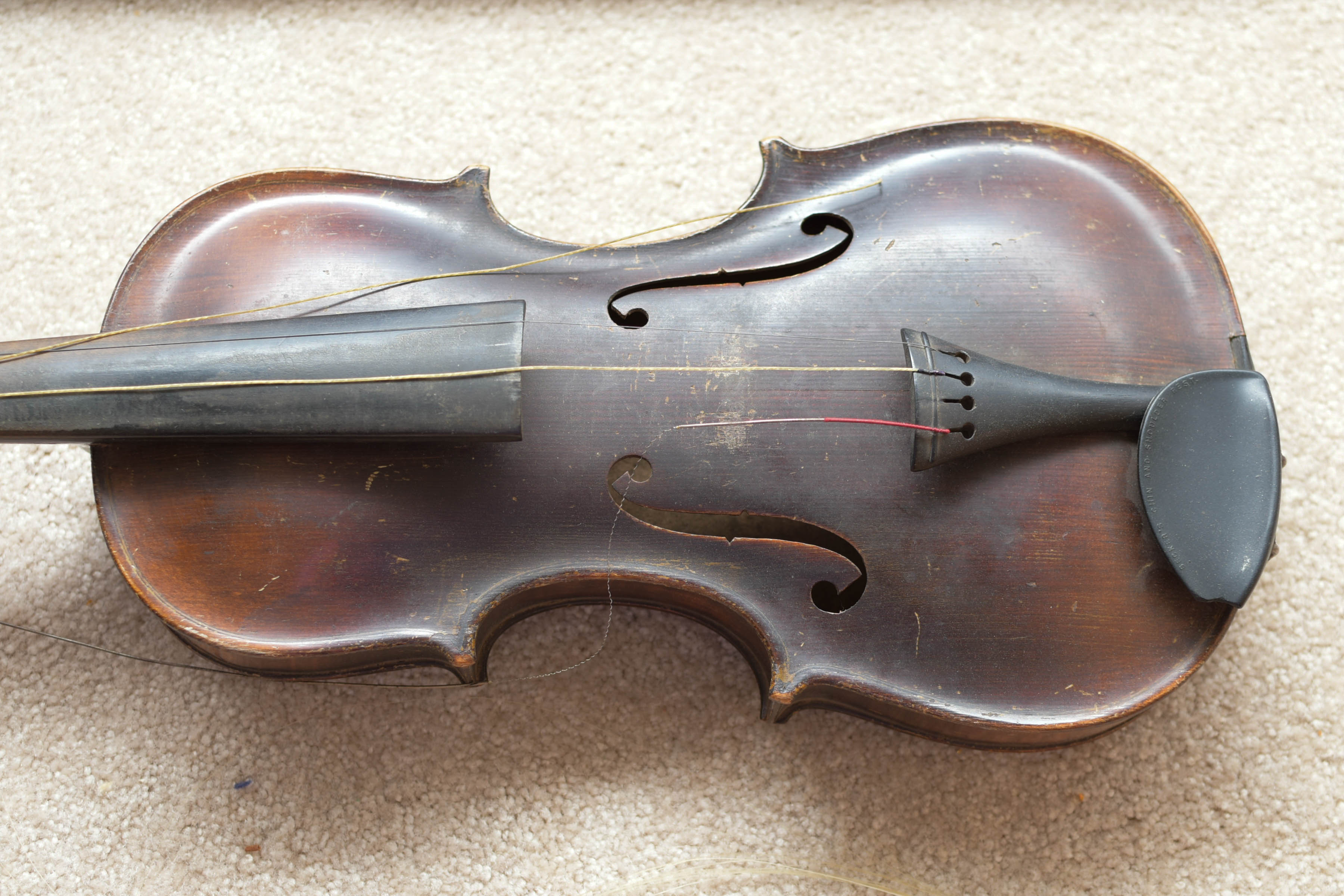 Vintage Violin with Bow and Case