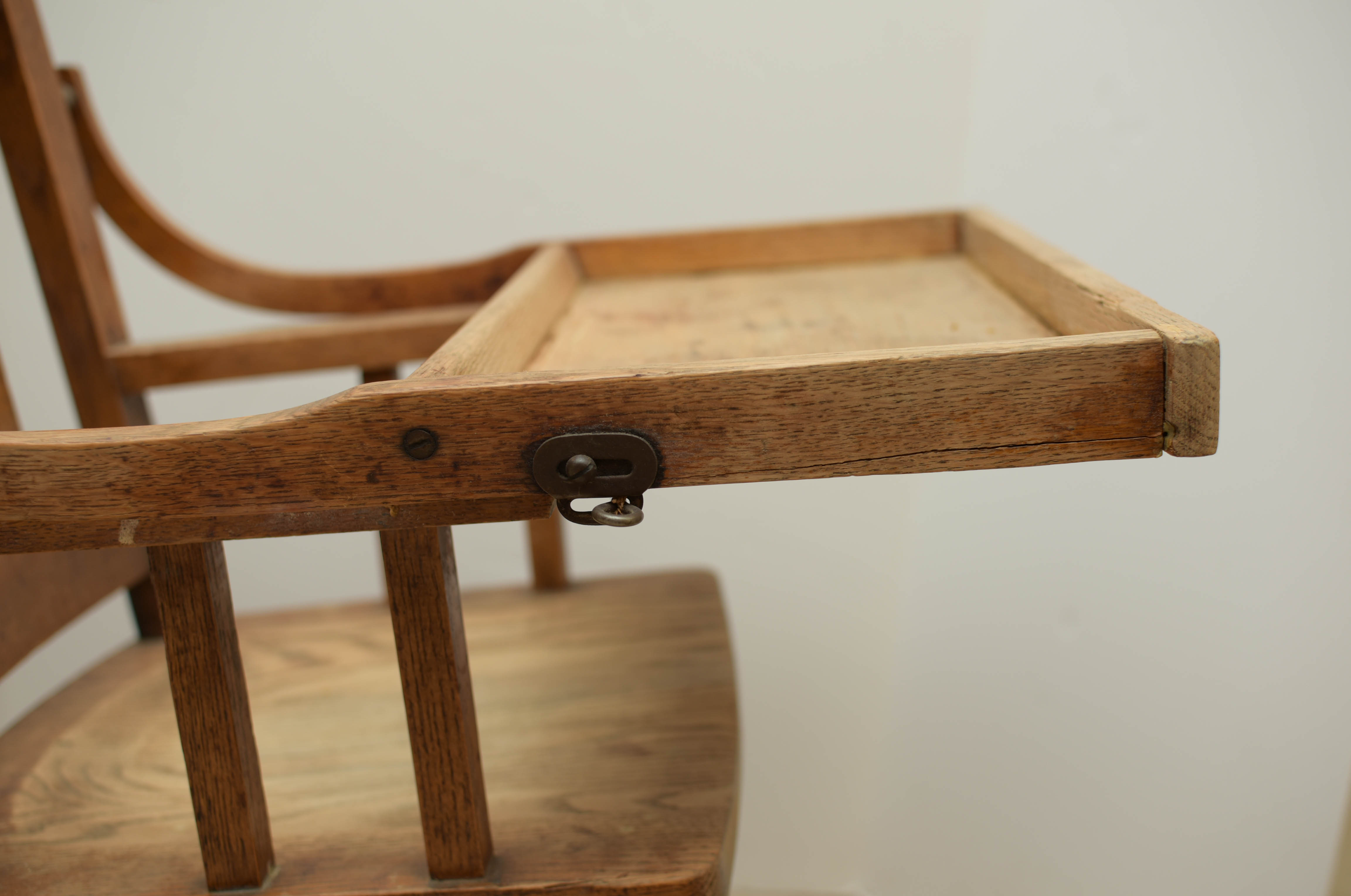 Antique Oak Convertible High Chair