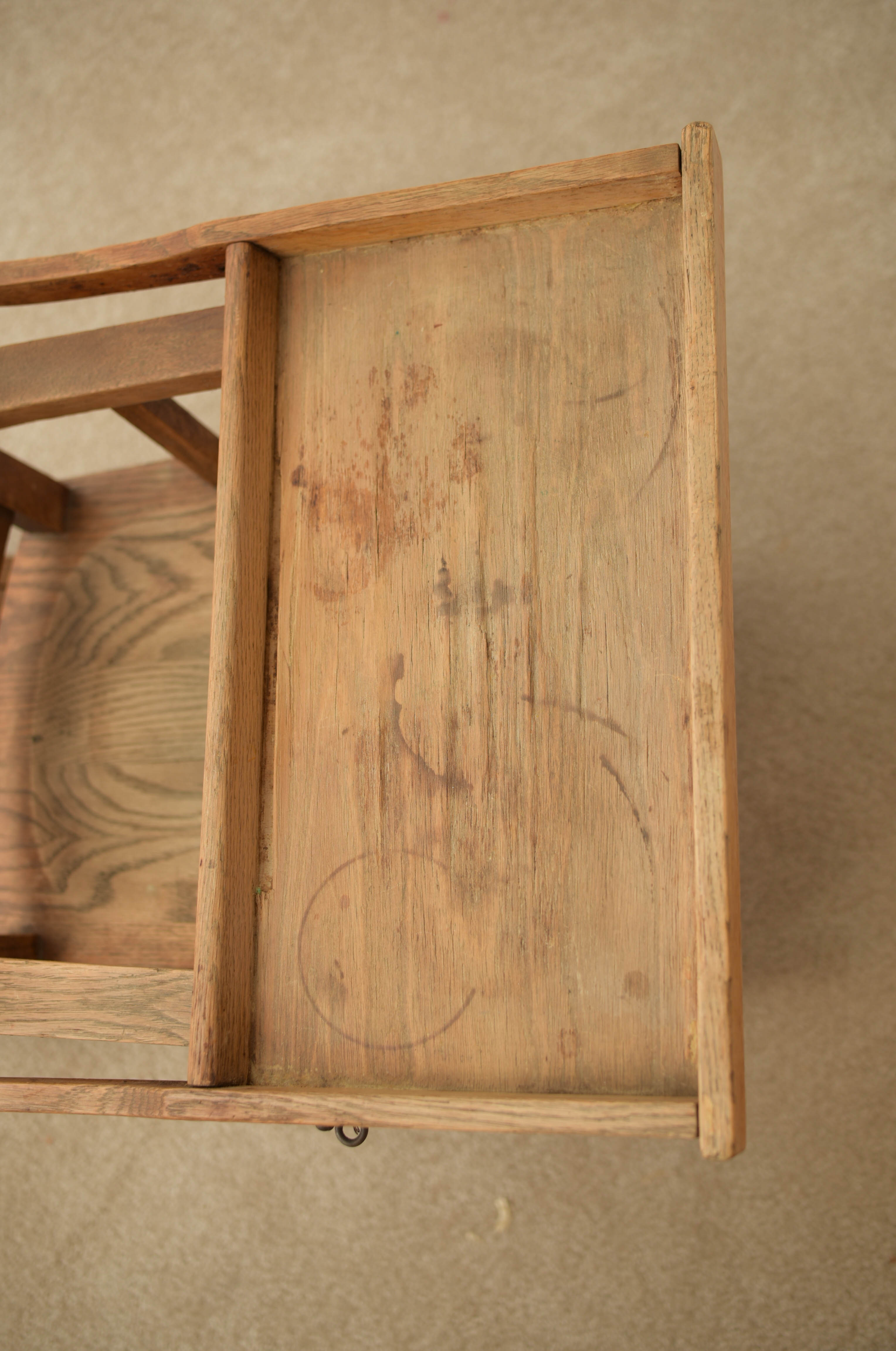 Antique Oak Convertible High Chair