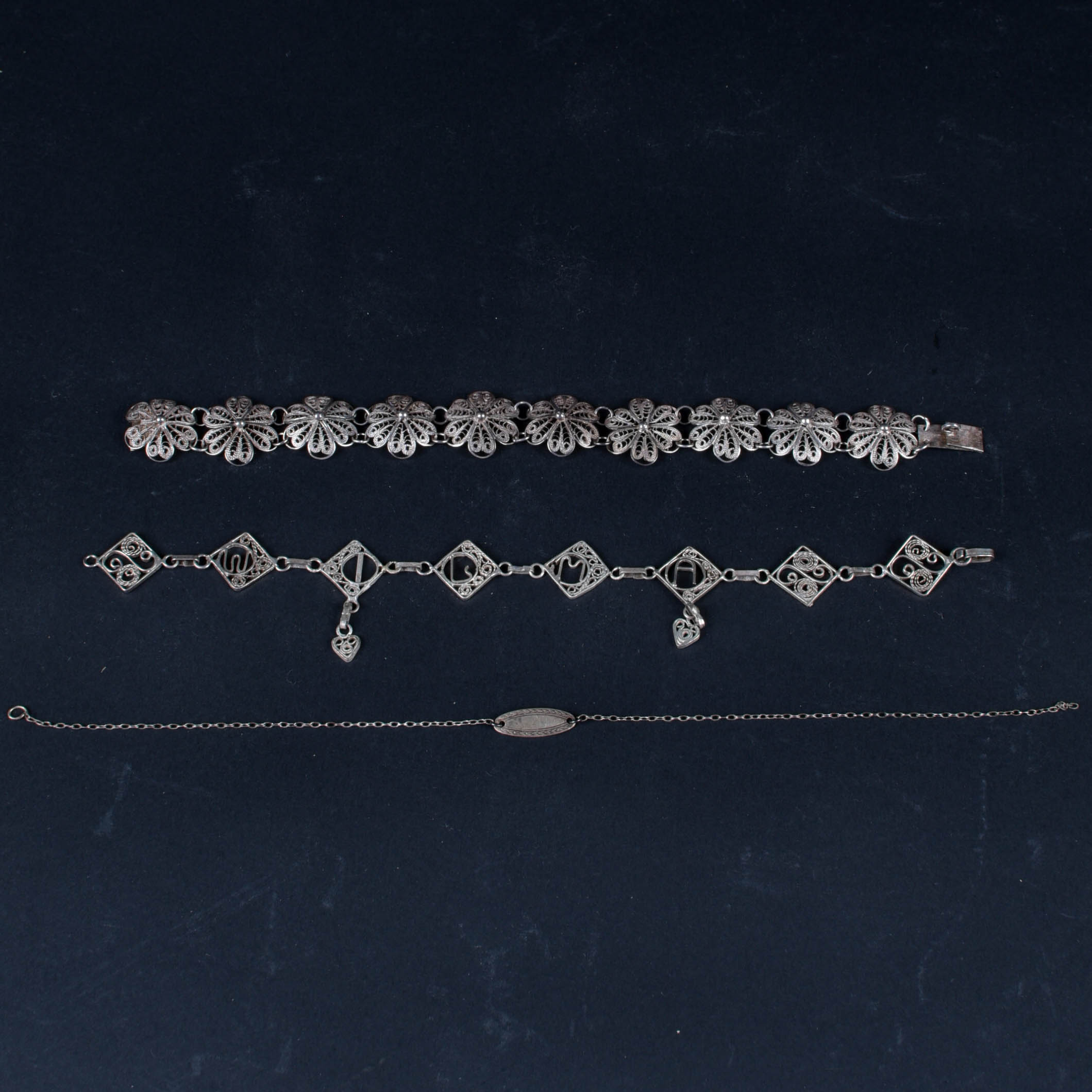 Vintage Collection of Sterling Silver Bracelets