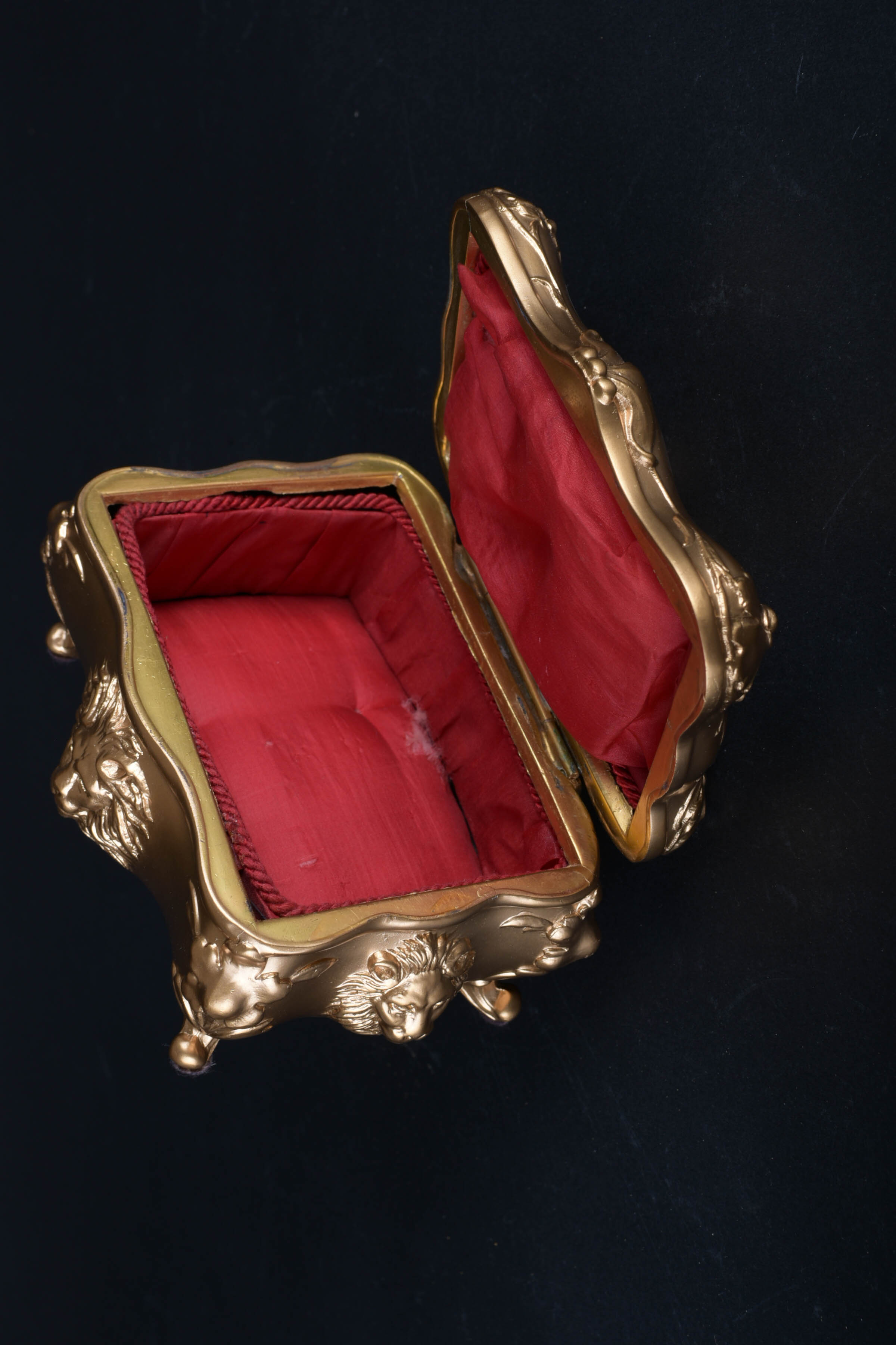 Gilt Box with Lion Heads