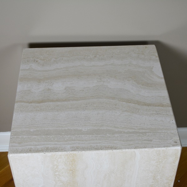 Contemporary Travertine Pedestal