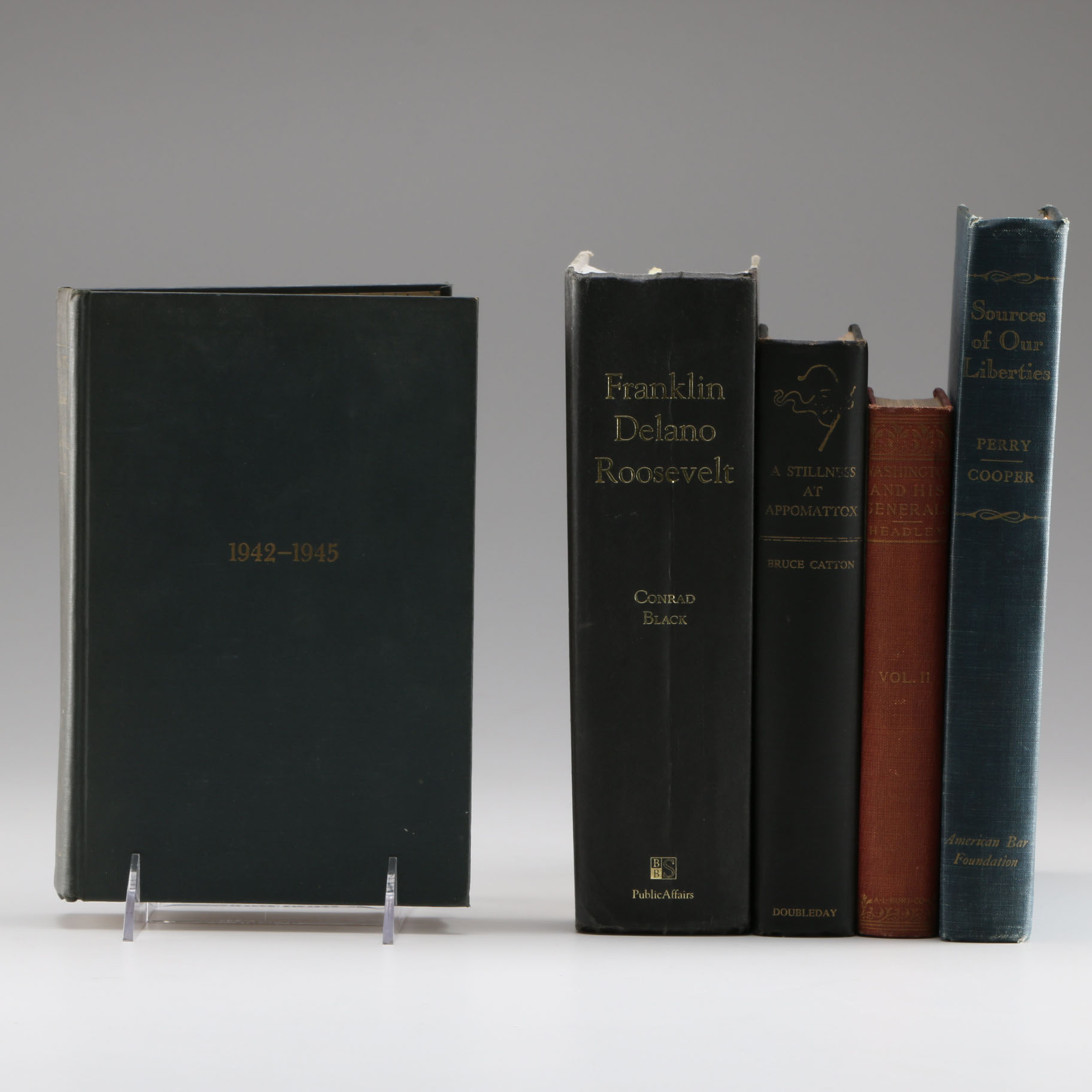 1950s-1960s Hardcover Books on Topics of Politics and War