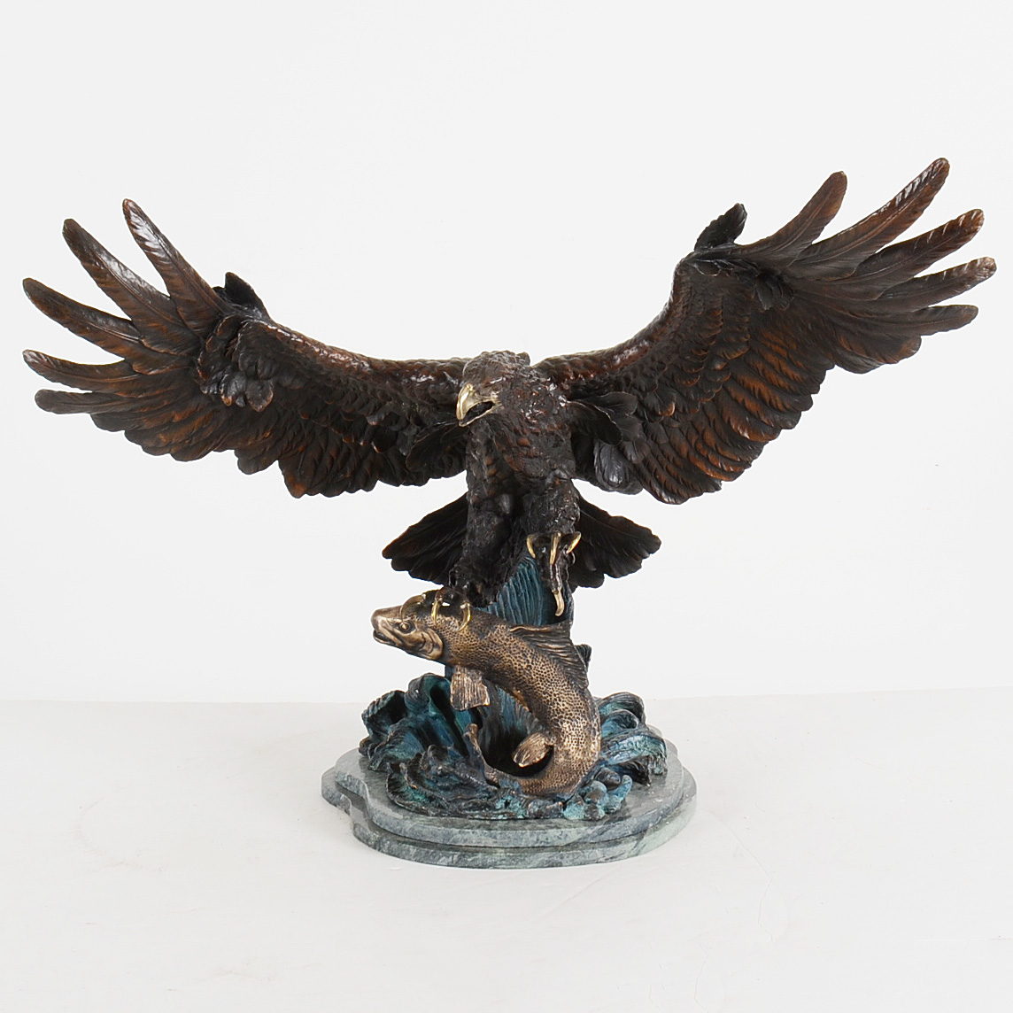Limited Edition Edward Chope "The Fisherman" Eagle Bronze Sculpture