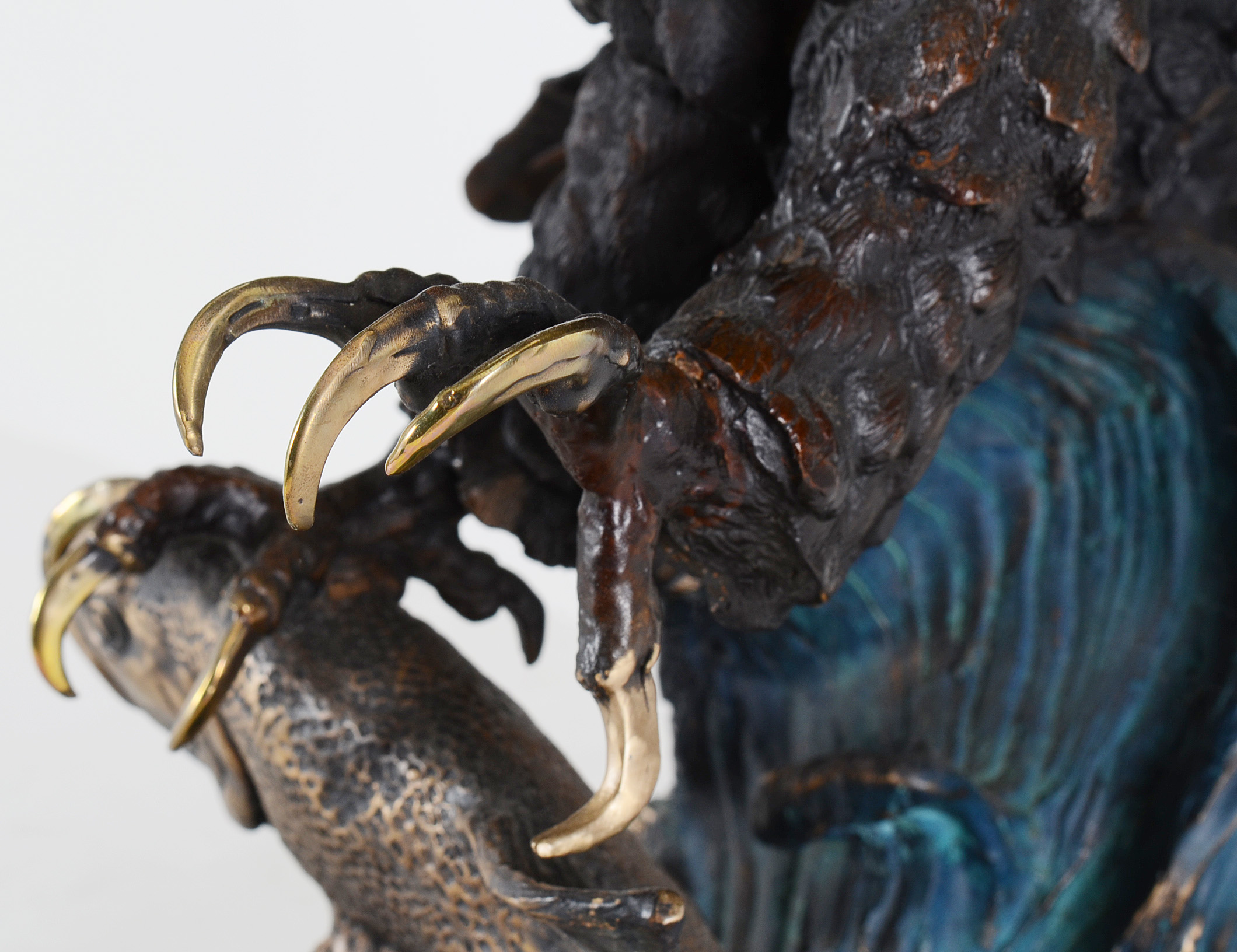 Limited Edition Edward Chope "The Fisherman" Eagle Bronze Sculpture