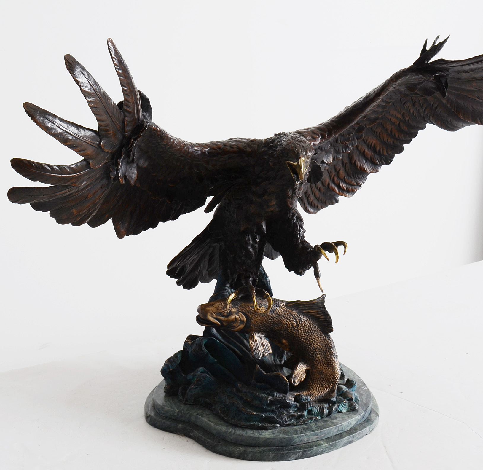 Limited Edition Edward Chope "The Fisherman" Eagle Bronze Sculpture