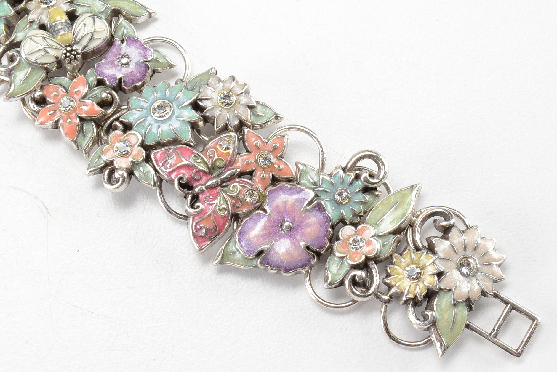 Brighton Enamel and Silver Tone Bracelet