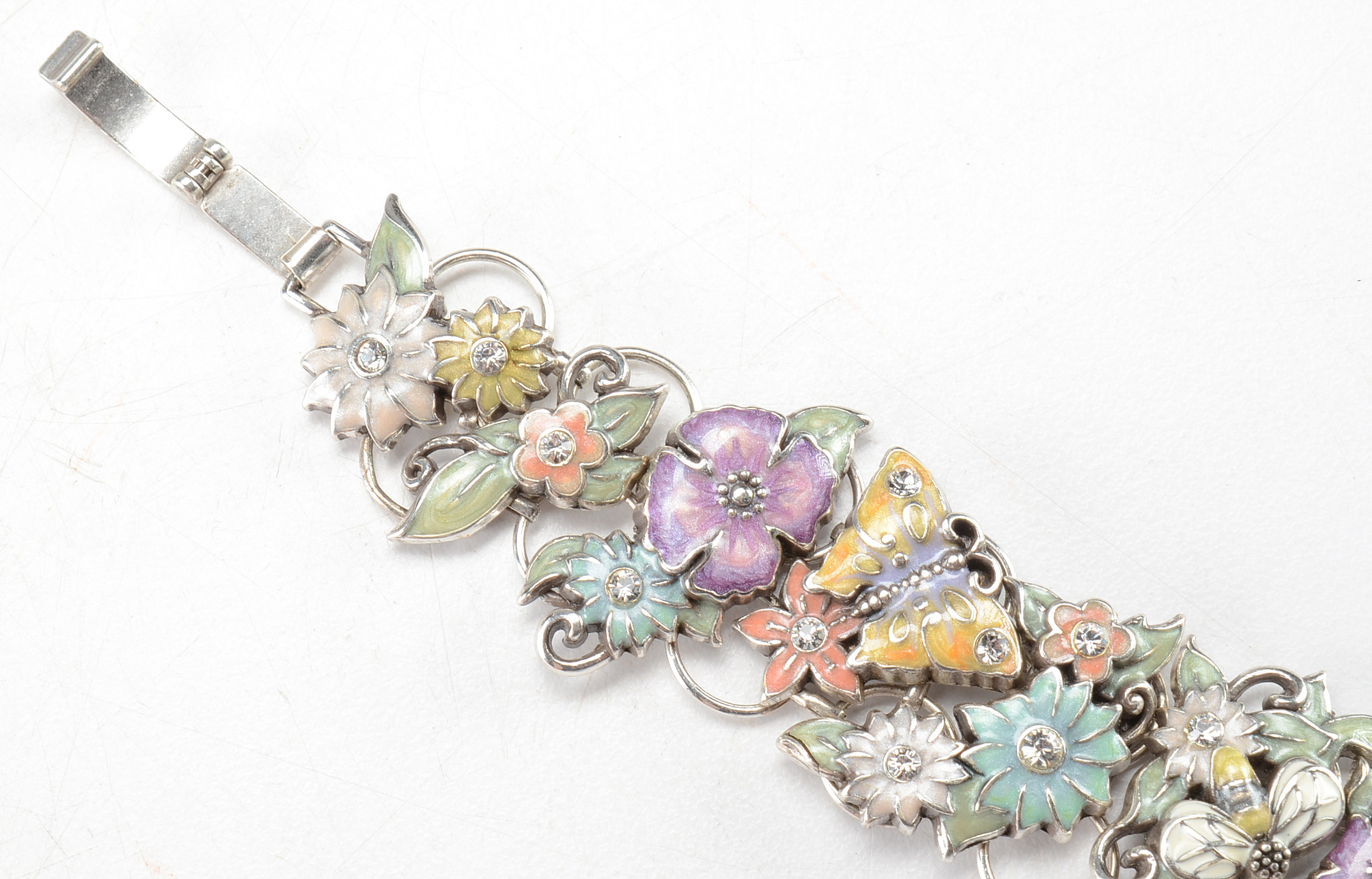 Brighton Enamel and Silver Tone Bracelet