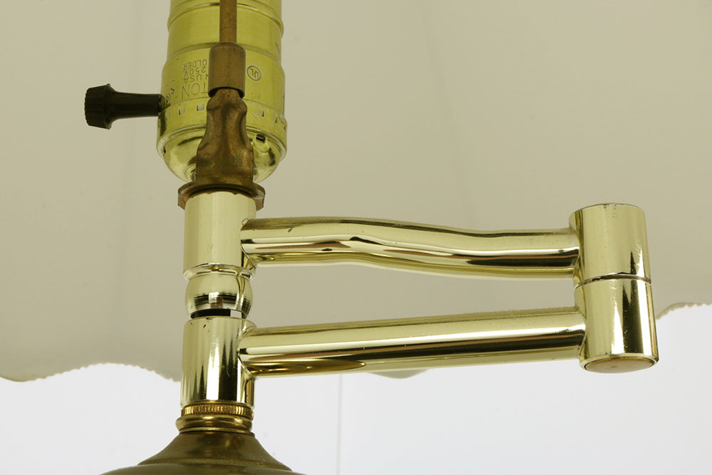 Two Brass Finish Floor Lamps