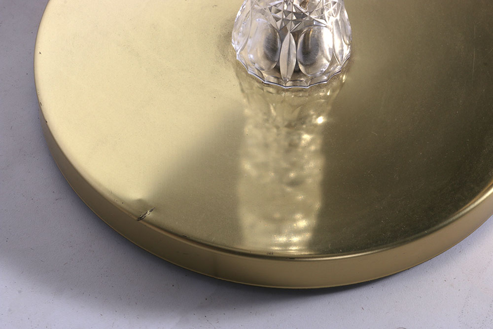 Two Brass Finish Floor Lamps