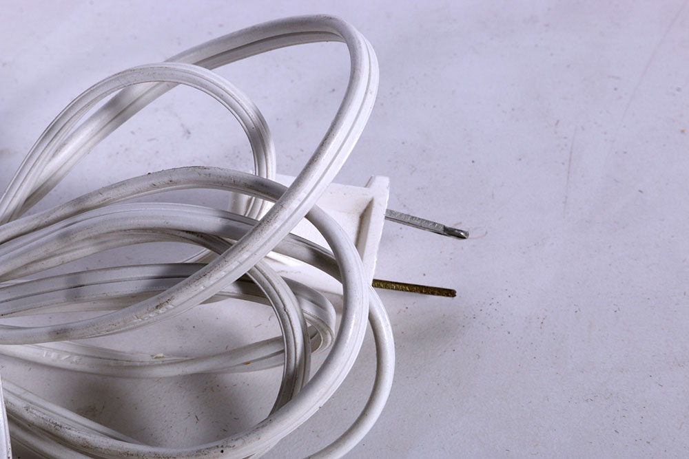 Two Brass Finish Floor Lamps