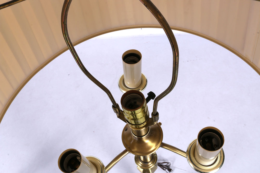 Two Brass Finish Floor Lamps