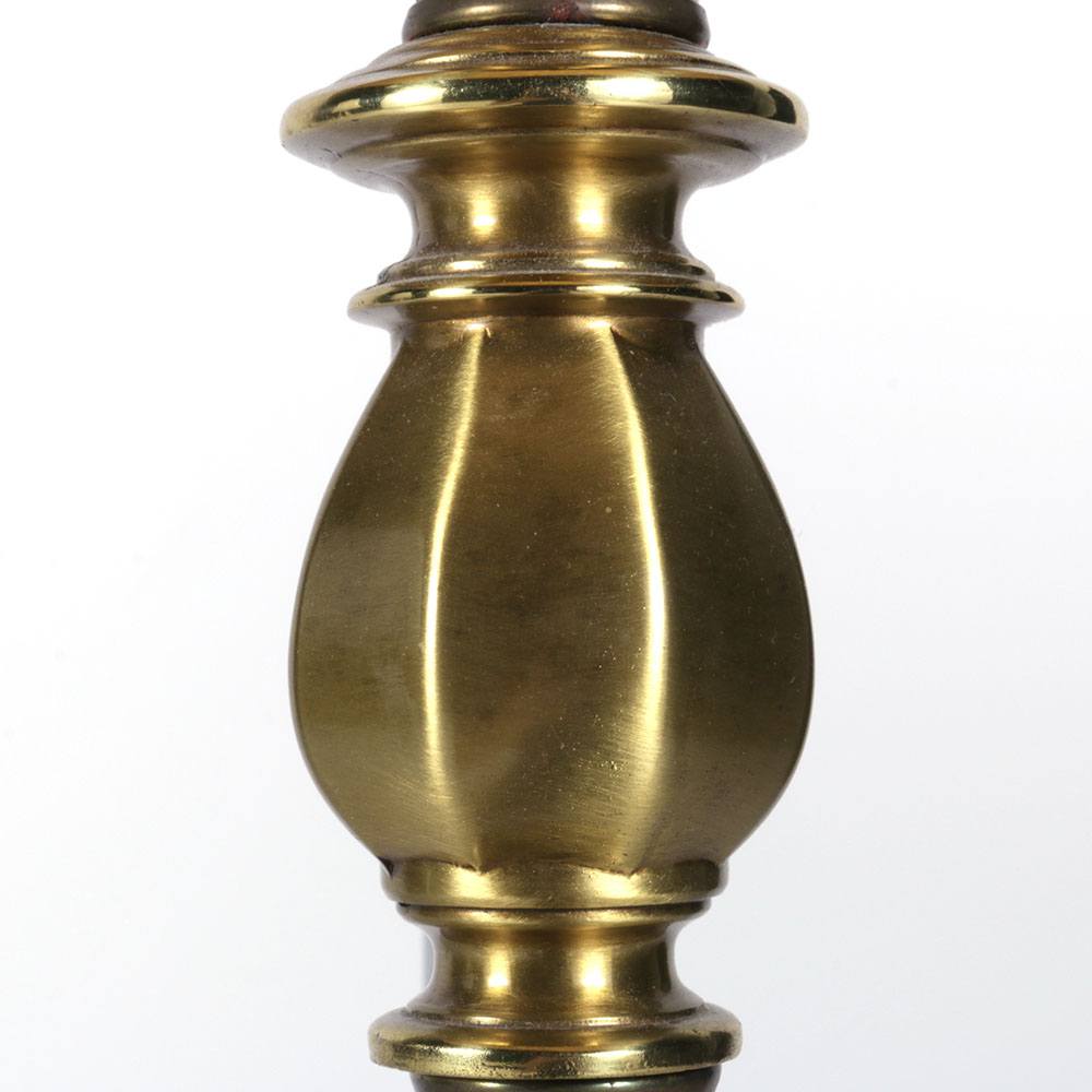 Two Brass Finish Floor Lamps