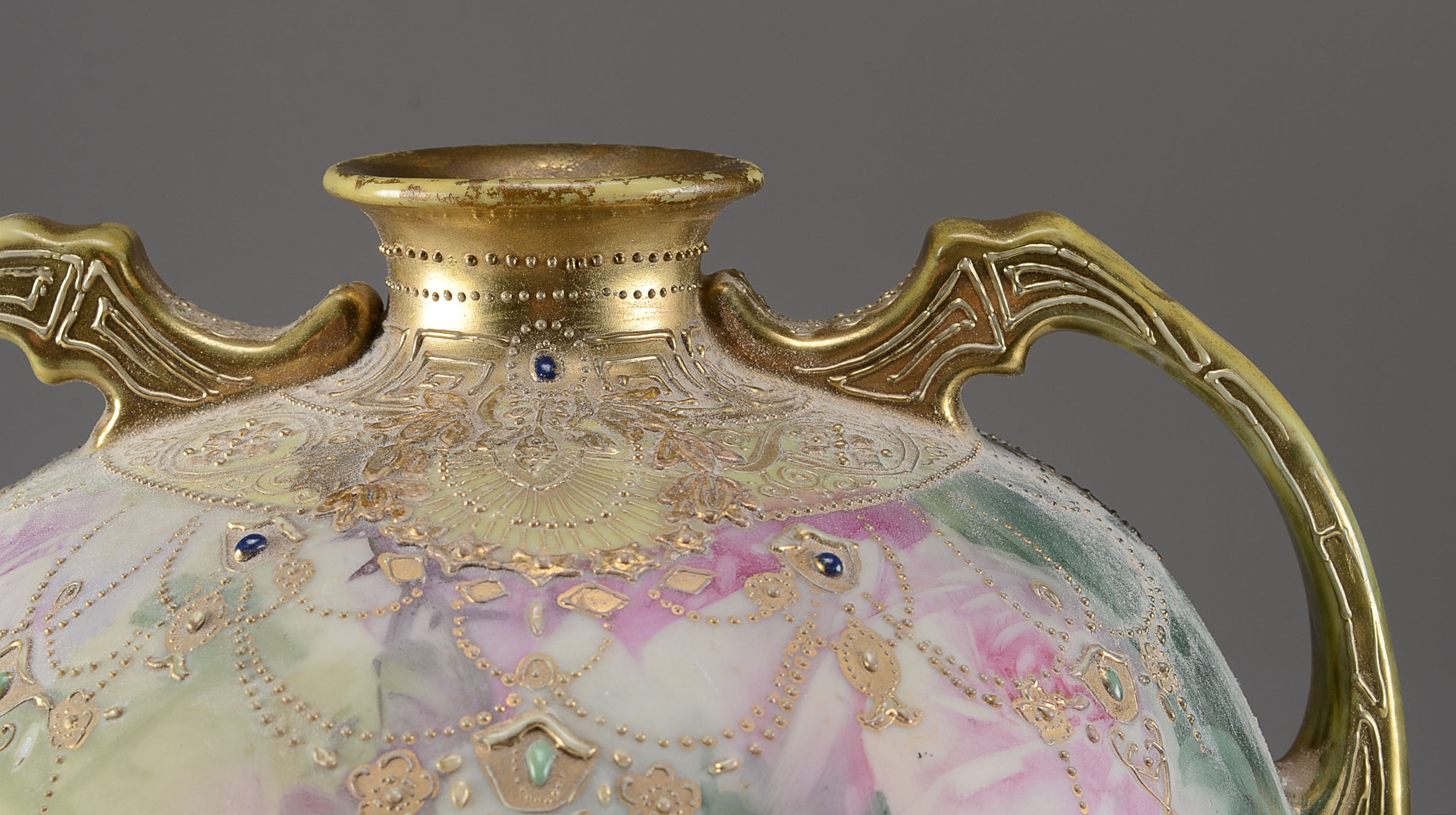 Circa 1891-1911 Large Hand-Painted Nippon Vase