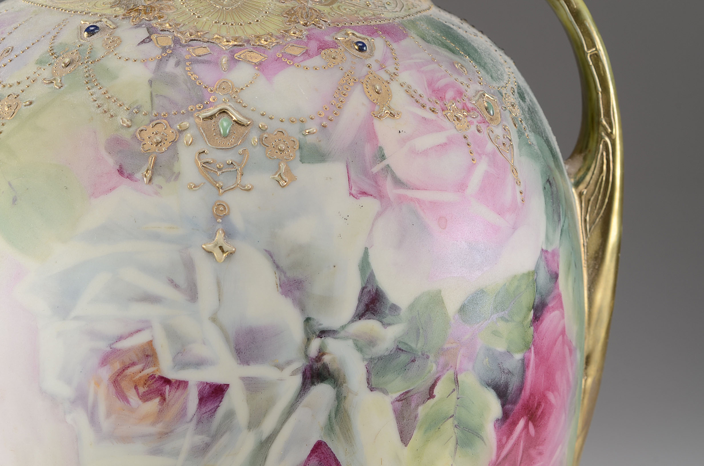 Circa 1891-1911 Large Hand-Painted Nippon Vase