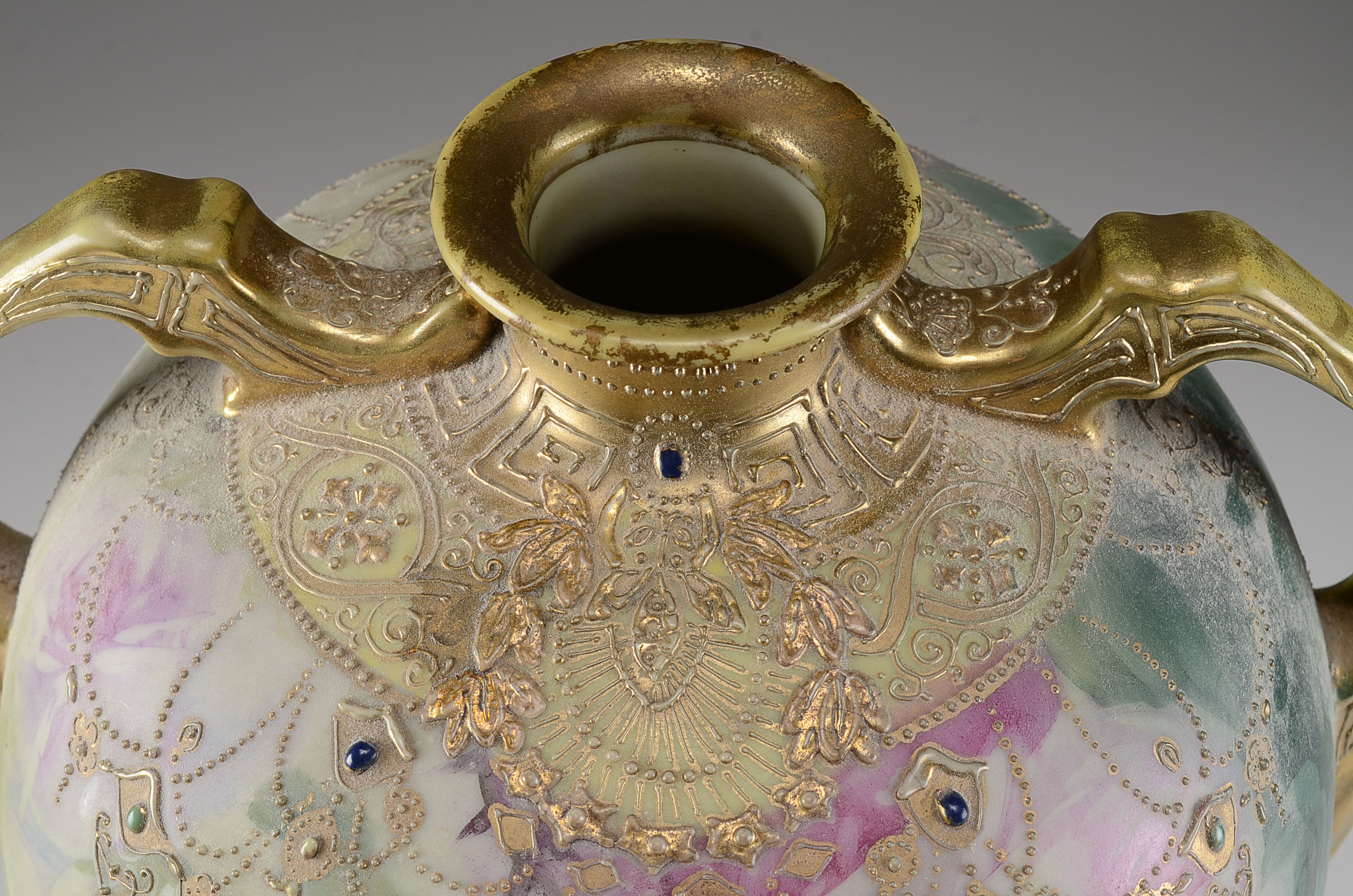 Circa 1891-1911 Large Hand-Painted Nippon Vase