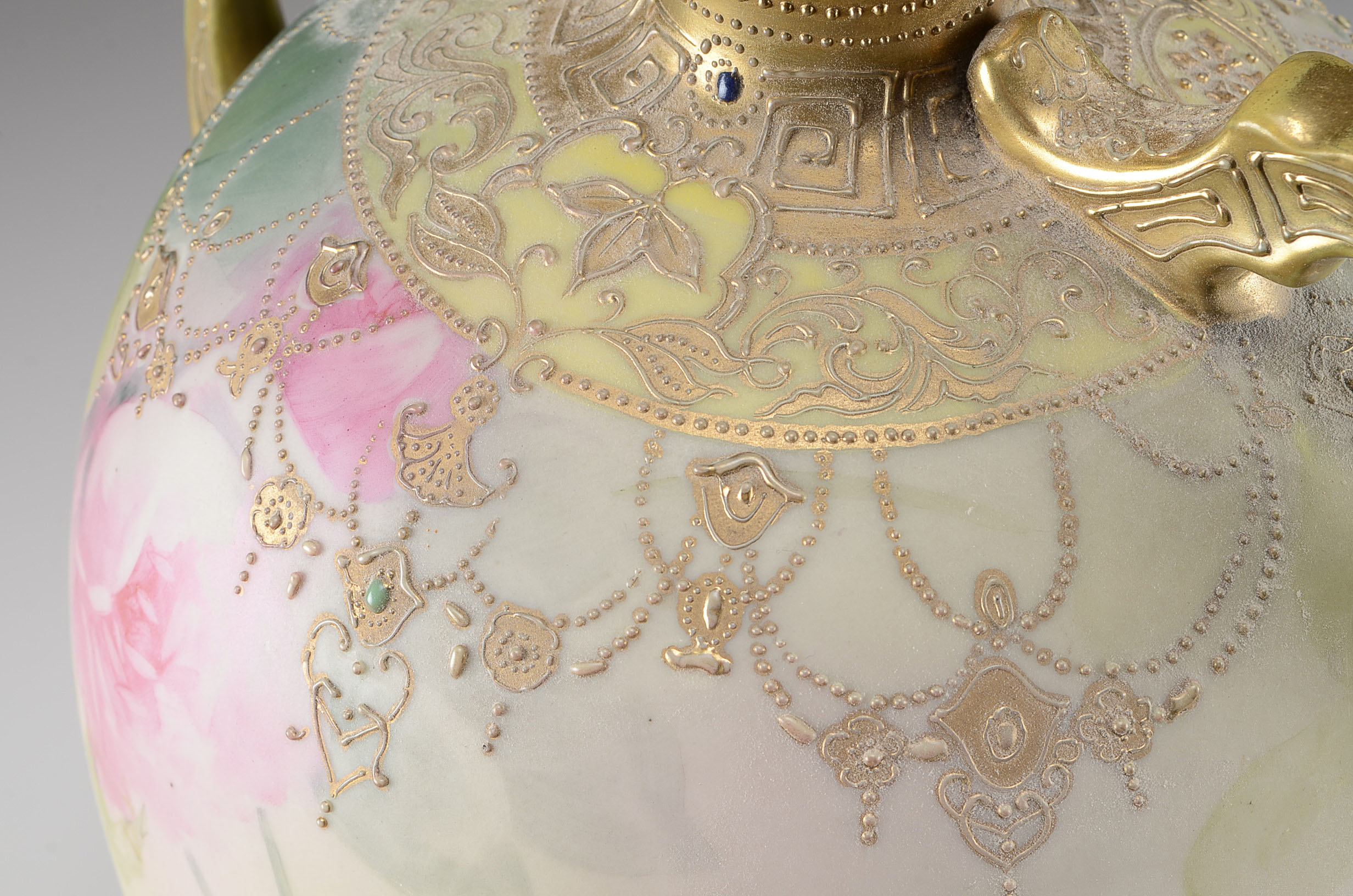 Circa 1891-1911 Large Hand-Painted Nippon Vase