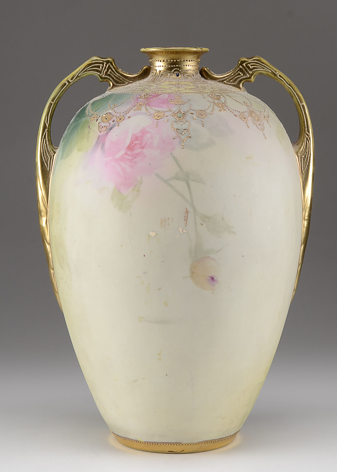 Circa 1891-1911 Large Hand-Painted Nippon Vase